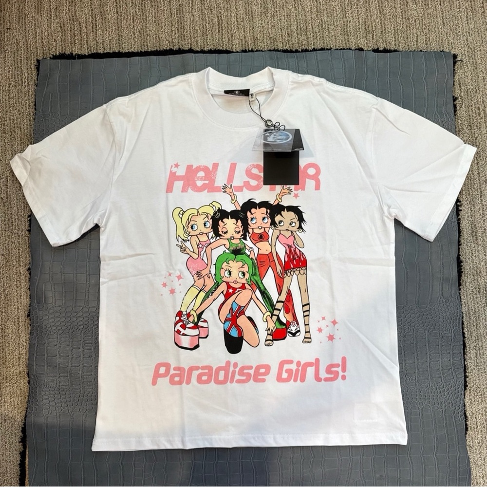 Hellstar White Paradise Girls Graphic Tee